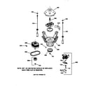 GE YISR208DT6WW suspension, pump & drive components diagram