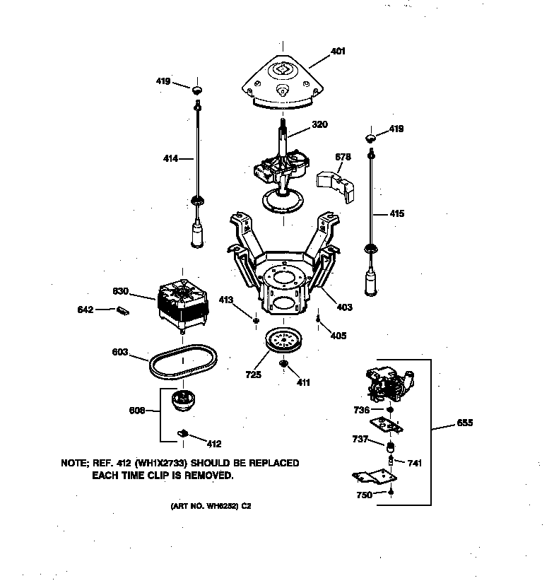 Suspension, pump & drive components