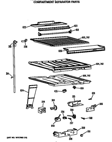 Compartment separator parts