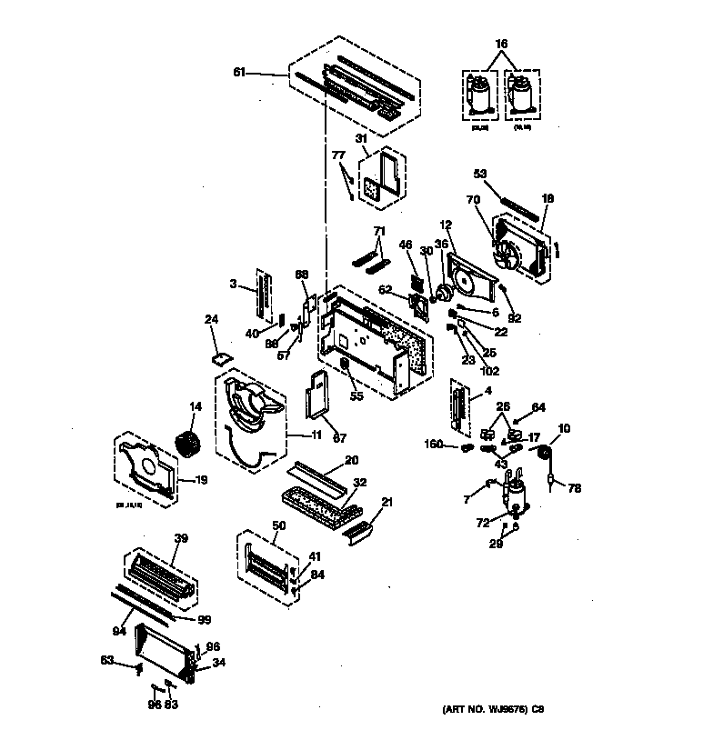 Motor, compressor & system components