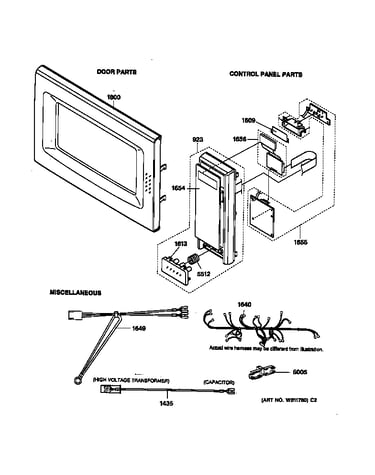Door, control panel & wiring