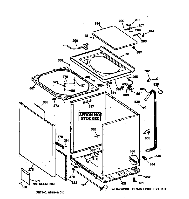 Cabinet, cover & front panel