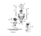 GE WPSQ3120T9AA suspension, pump & drive components diagram