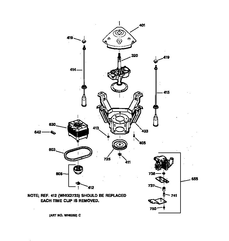 Suspension, pump & drive components