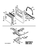 Cabinet front, gas valve & burner asm.