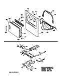 Cabinet front, gas valve & burner asm.