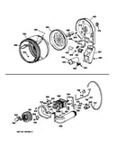 Drum, duct, blower & drive asm.