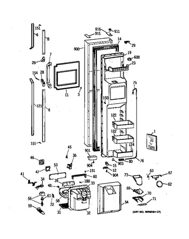 Freezer door