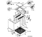 GE WSM2700TBWAB washer cabinet diagram