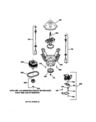Suspension, pump & drive components