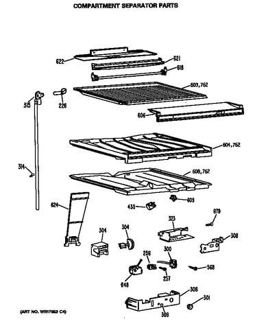 Compartment separator parts