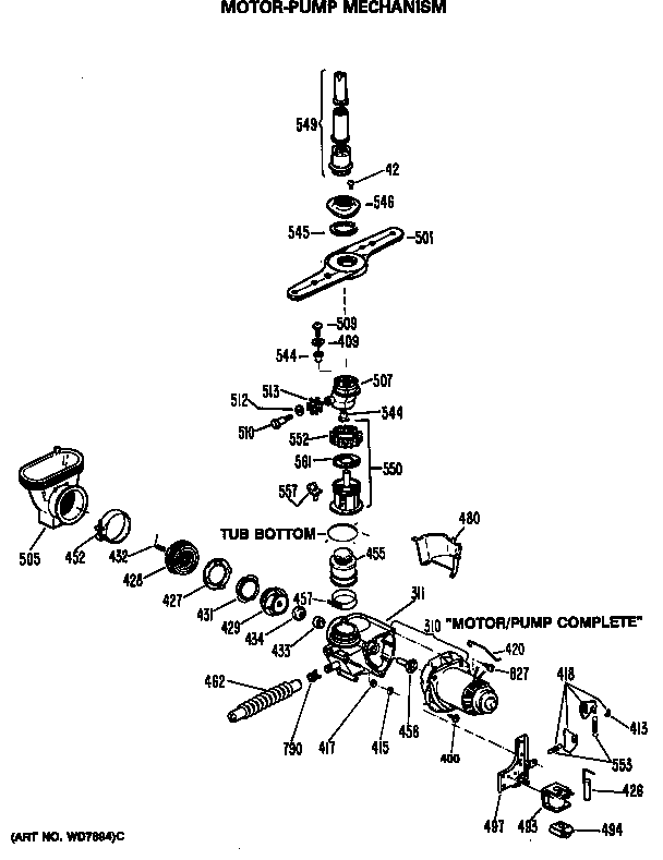 Motor-pump mechanism