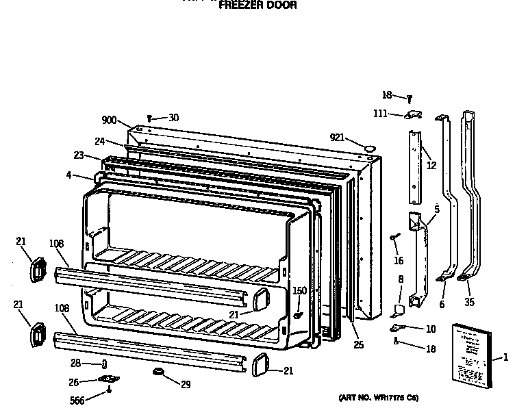 Freezer door