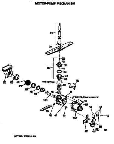 Motor-pump mechanism