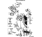 GE WRW2505RBL cabinet & suspension asm. diagram