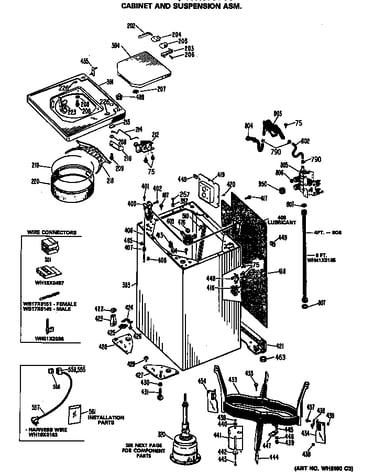 Cabinet & suspension asm.