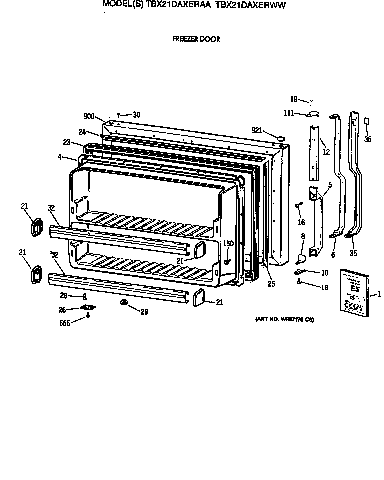 FREEZER DOOR