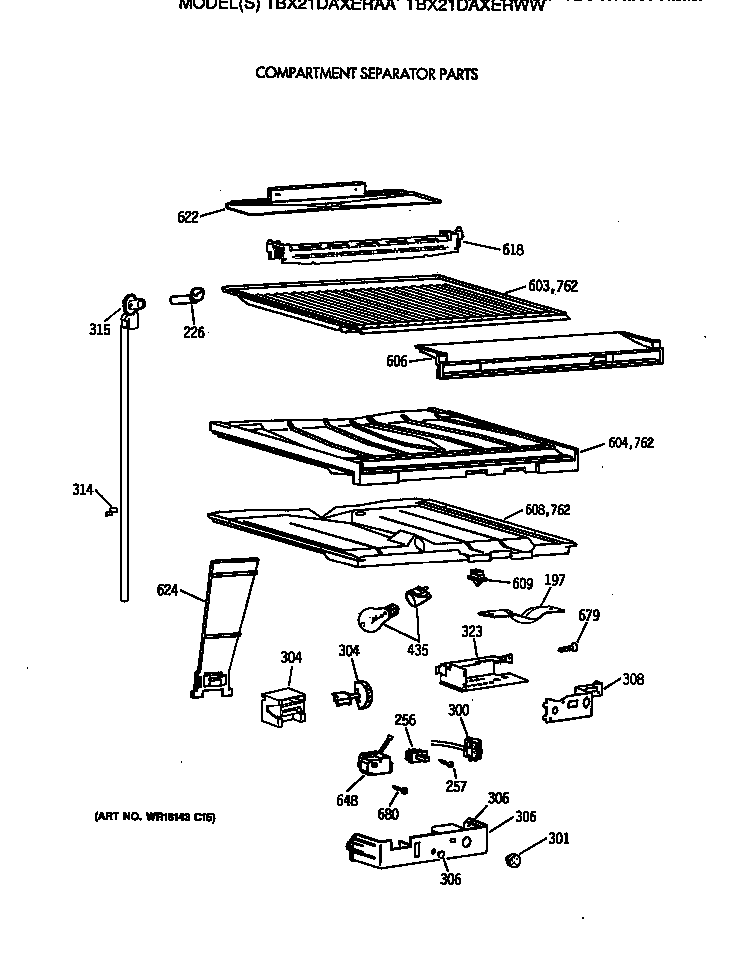 Compartment separator parts