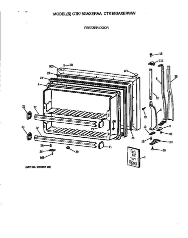 Freezer door