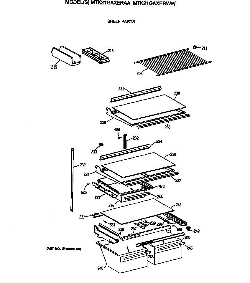 Shelf parts