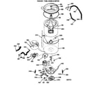 GE WSM2700LBW washer - tubs, hoses & motor diagram
