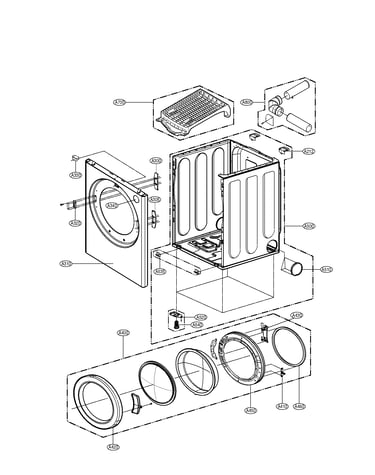 Cabinet and door assembly