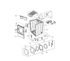 Kenmore 79680021900 cabinet and door assembly diagram