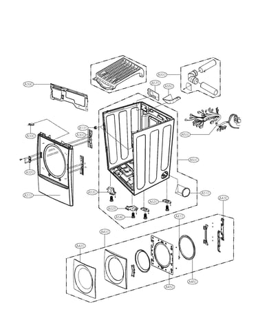 Cabinet and door assembly