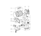 Kenmore 79680021900 drum and motor assembly diagram