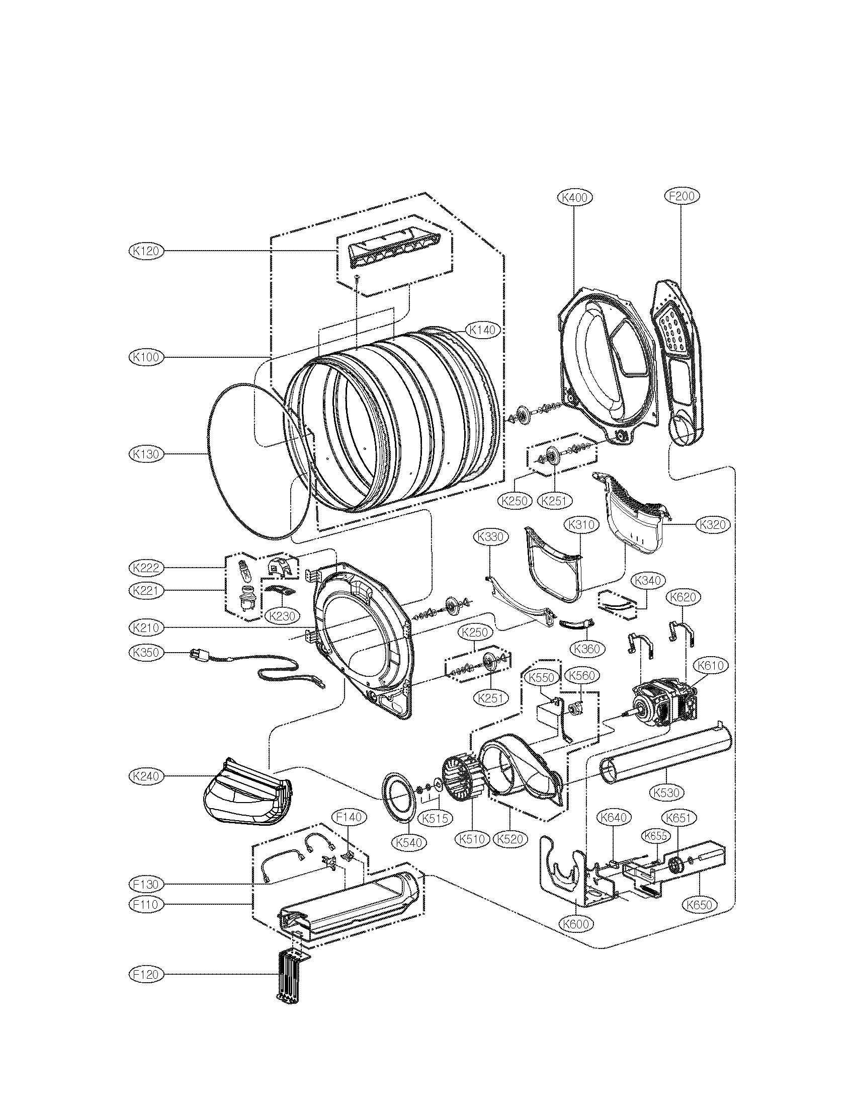 DRUM AND MOTOR ASSEMBLY