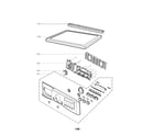 LG DLEX8377N control panel and plate assy diagram