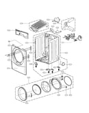 Cabinet and door assy