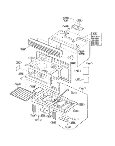 Oven cavity parts