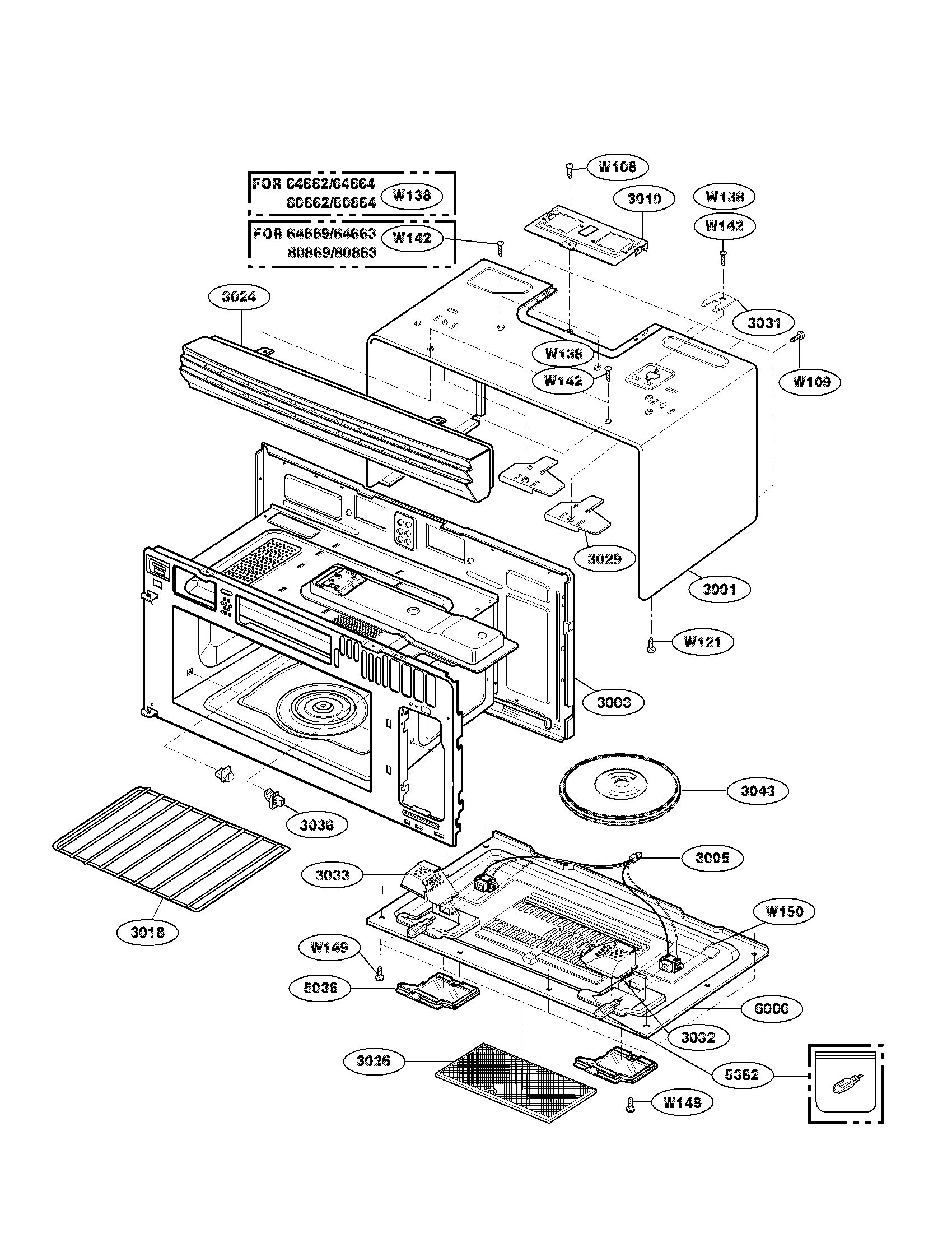 OVEN CAVITY PARTS