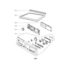 LG DLEX3001P contol panel and plate assy parts diagram