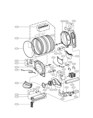 Drum and motor assy parts