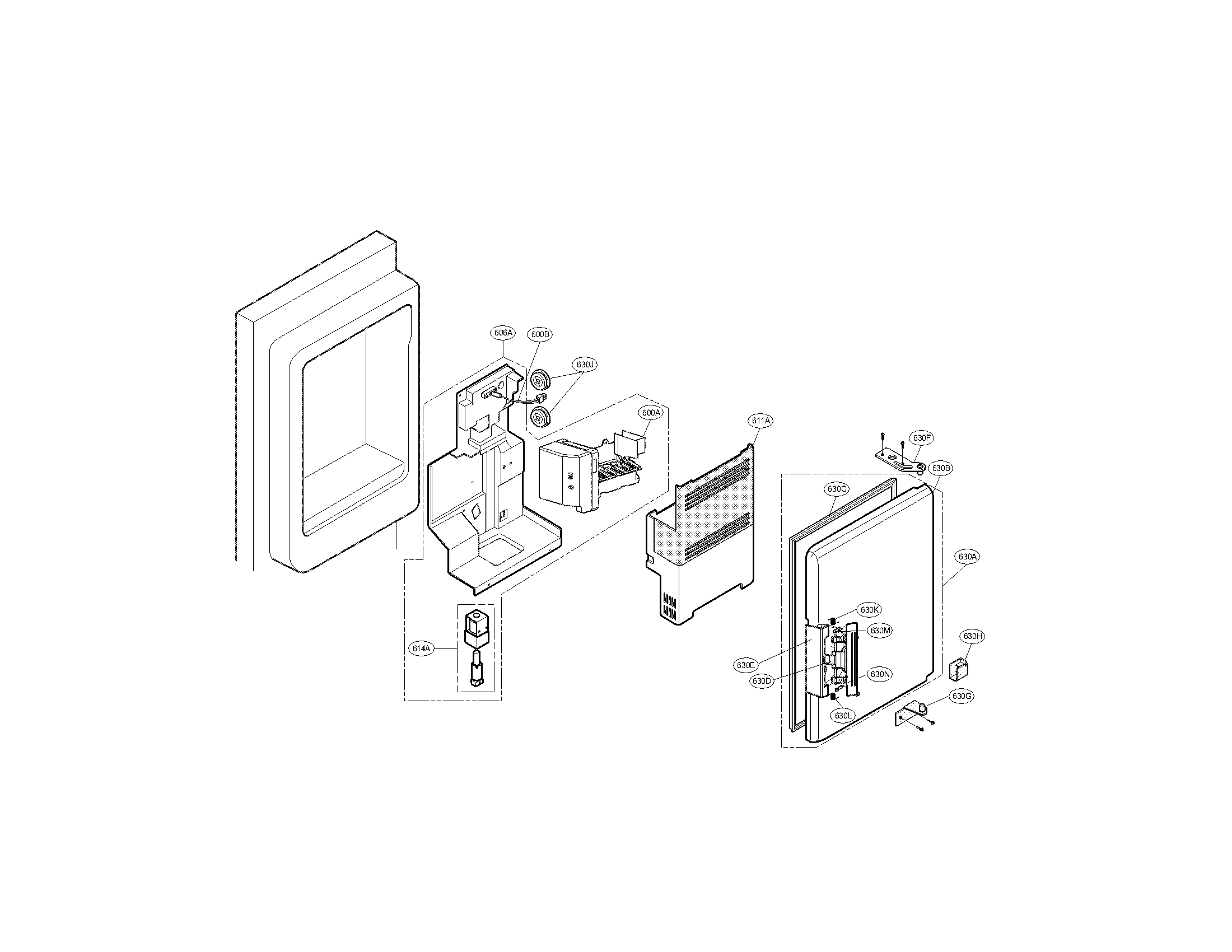 Ice maker and ice bank parts