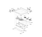 LG LRE30755SW/00 cooktop parts diagram