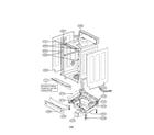 LG LDF7810WW cabinet assy diagram