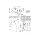 LG LDF7810WW panel / door assy diagram