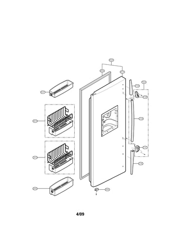 Freezer door parts