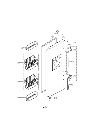 Freezer door parts