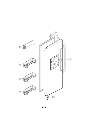 Freezer door parts