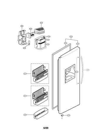 Freezer door parts