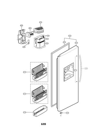 Freezer door parts