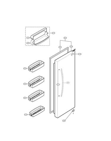 Refrigerator door parts