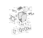 LG DLEX2801W cabinet assembly diagram