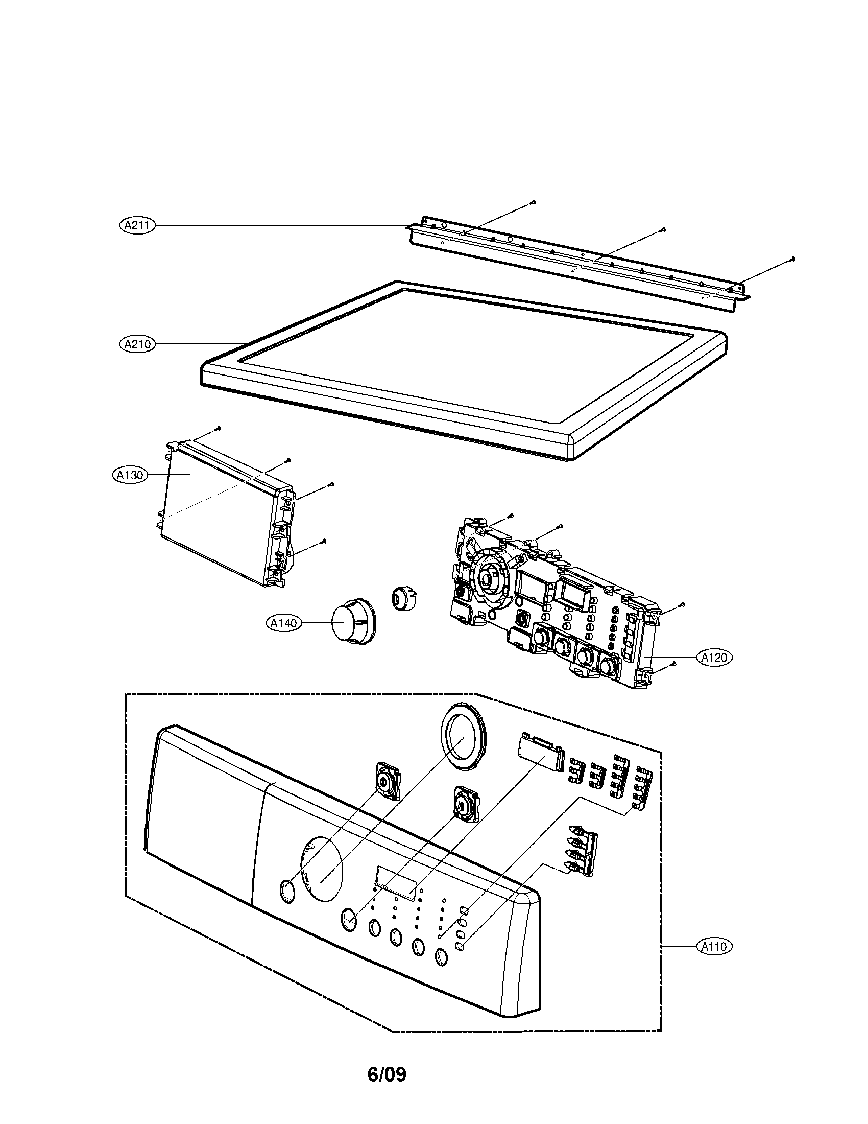 Control panel and plate parts