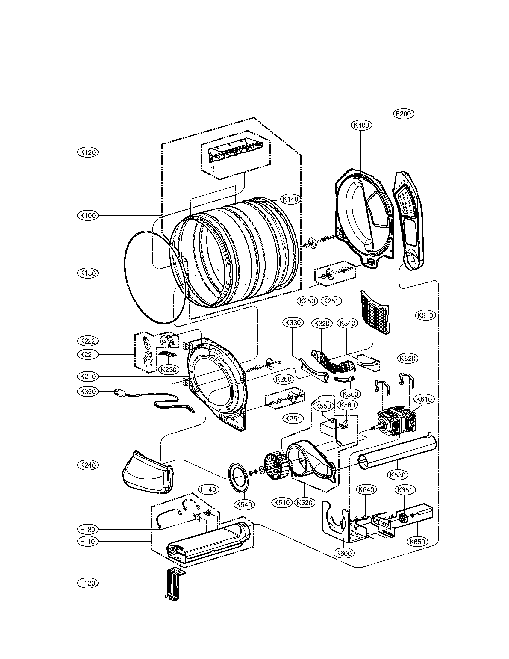 DRUM AND MOTOR PARTS