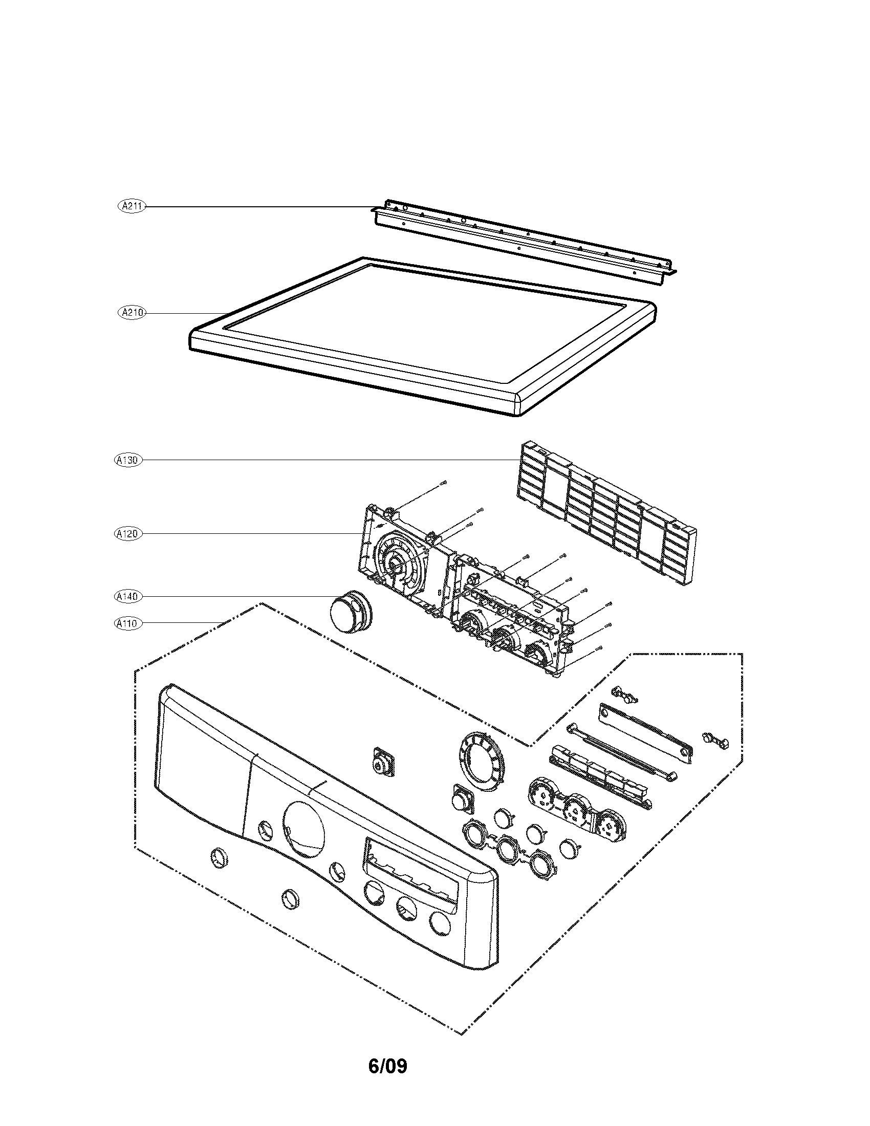 Control panel and plate parts